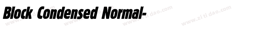 Block Condensed Normal字体转换